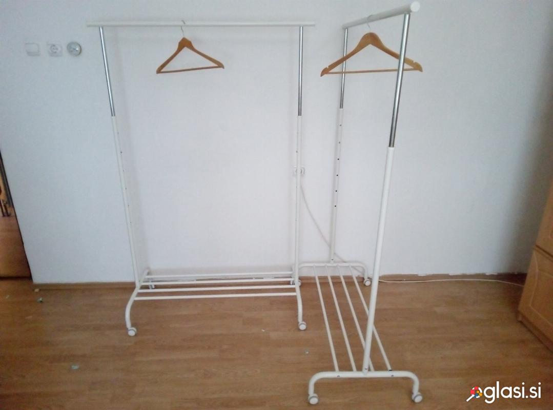 Obesalnik stojalo za oblacila na kolesih Ikea