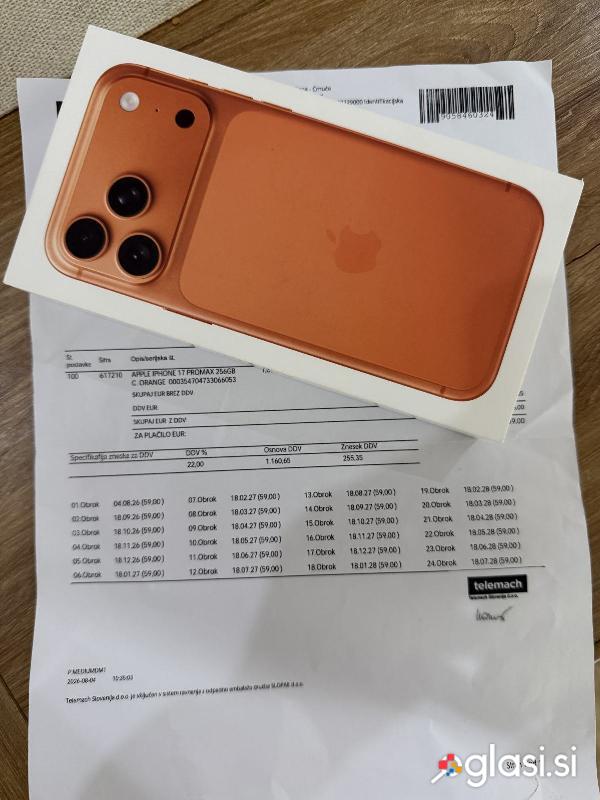 IPhone 17 PRO ali PRO MAX 256GB - NOVO, GARANCIJA