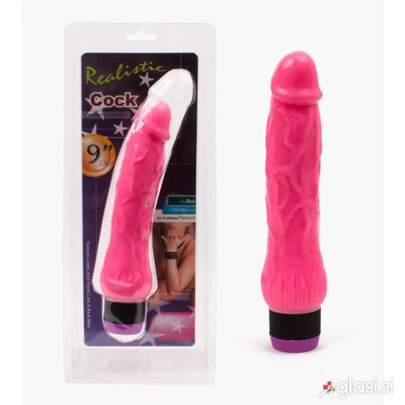 VIBRACIJSKI PENIS Realistic Cock Pink