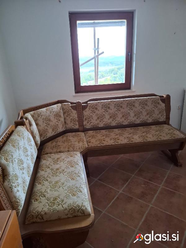 Jedilni kot in miza hrast