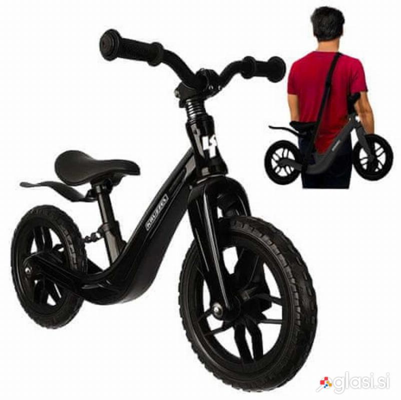 Lahek 12" otroški poganjalec do 30kg črn