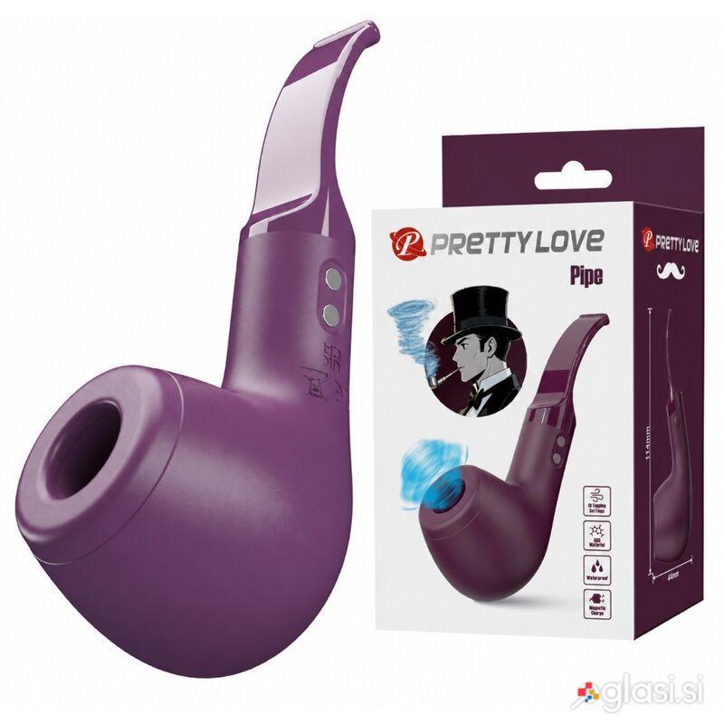 KLITORALNI STIMULATOR Pretty Love Pipe Purple - sesalni vibrator, vakuum, siliko