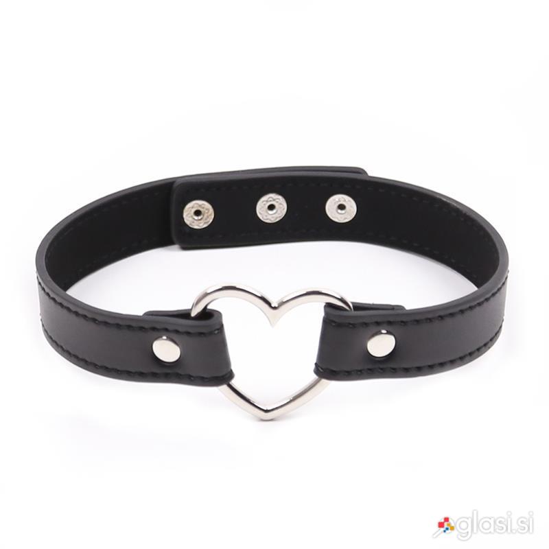 OVRATNICA Latetobed BDSM Line Heart Shaped Hoop - srček