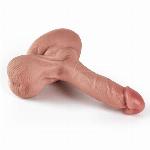 DILDO Zenn With Big Full Balls (15,5 cm) - realističen penis, velika moda, debel