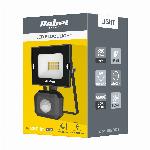 10W zunanji LED reflektor črn 6500K IP44 s senzorjem gibanja