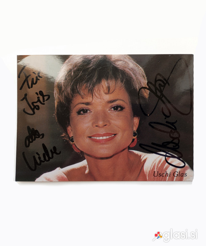 USCHI GLAS promo kartica/slika z originalnim avtogramom (1994)