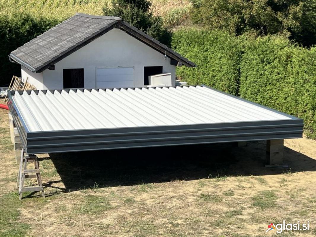 Nadstrešek nadstrešnica garaža za dva avta