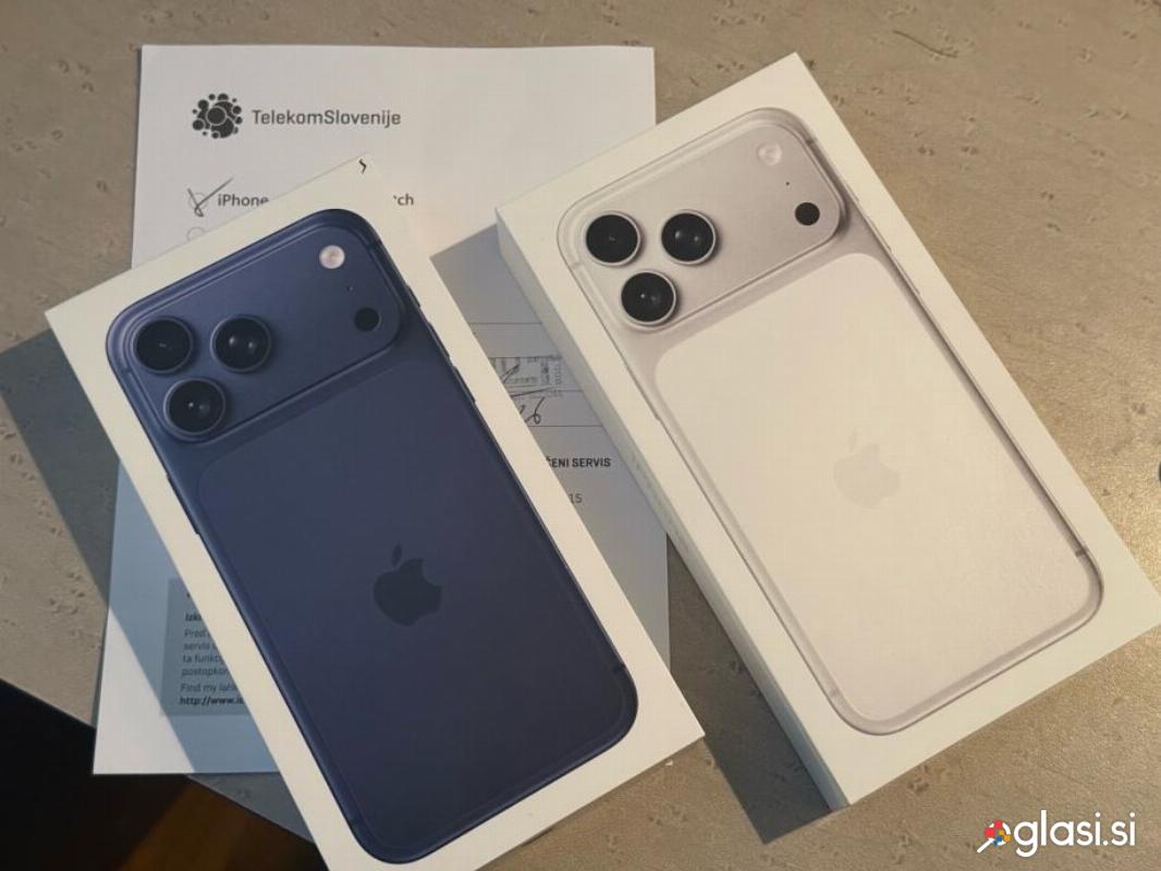 Iphone 17 pro max (Silver, Blue) - zapakirano