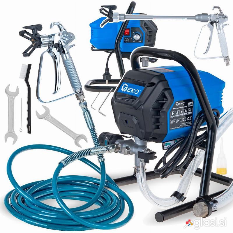 Set 700W razpršilec barve airless 7.5m hidrodinamična lakirna enota 200Bar X10