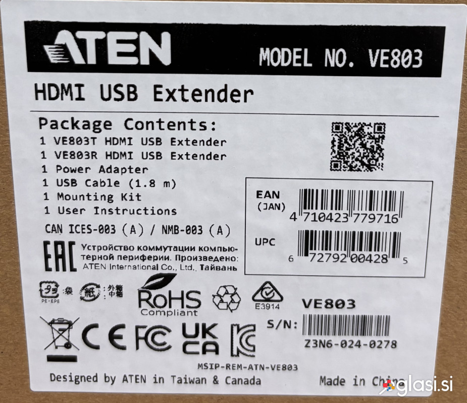 Prodam ATEN VE 803, HDMI USB extender