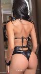 BODY Severine Black - videz usnja, fetish, ovratnica in okovi z verigo