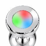 ANALNI ČEP Easytoys Led Light Silver (M) - srednji, kovinski, led luč, debelina 