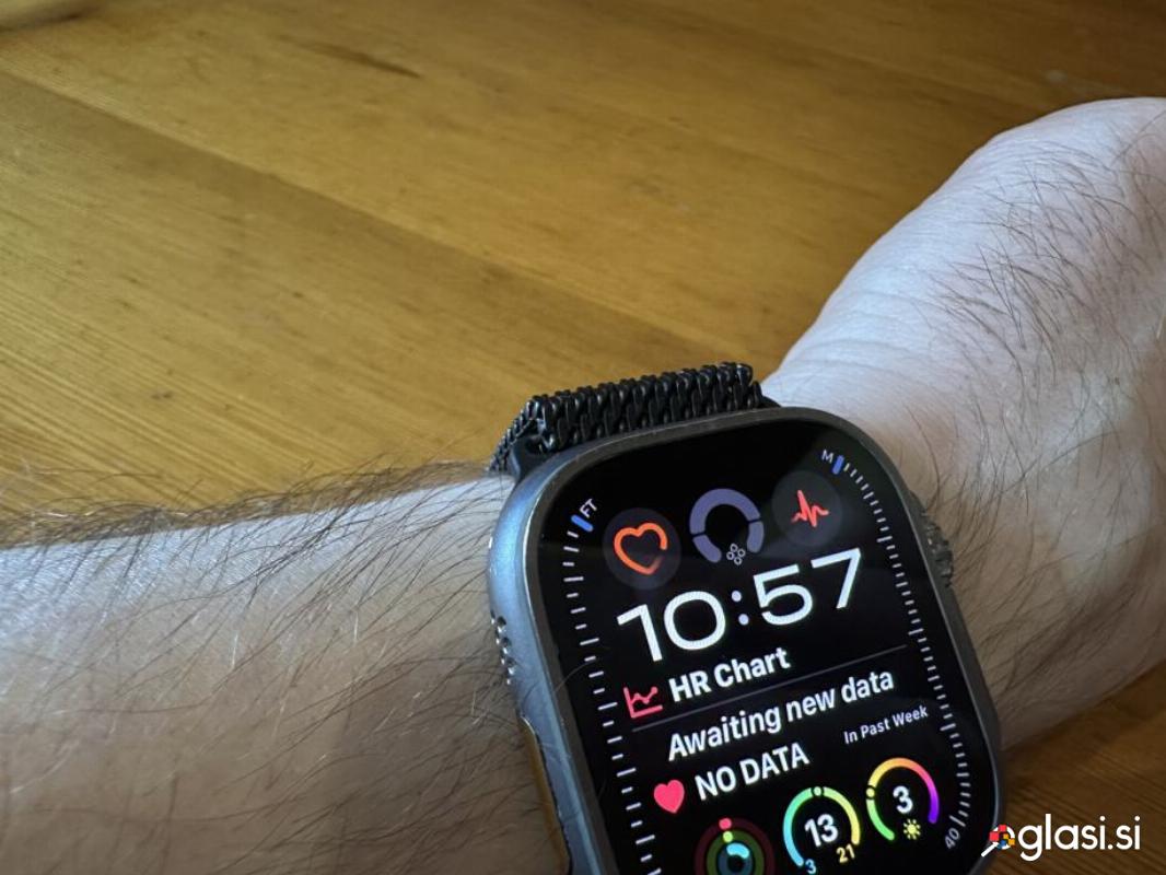 Apple Watch ULTRA z Original Milanese loop iz titana