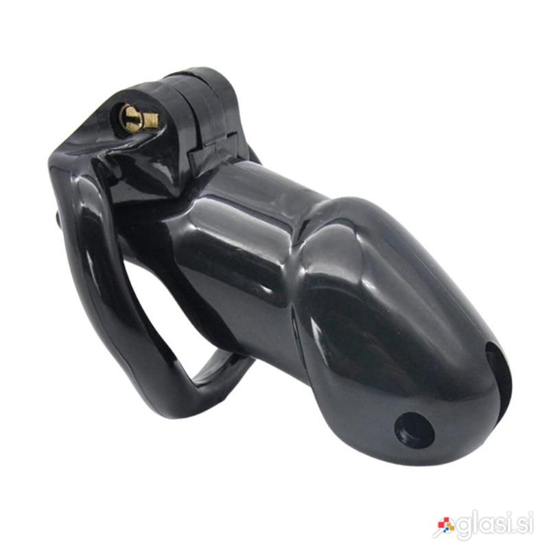 KLETKA ZA PENIS Passion Labs Cock Trainer Black - črna, zakepanje na ključ, štir