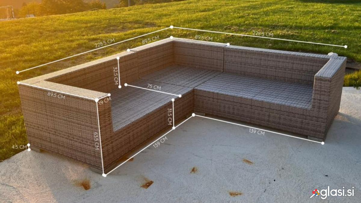 Vrtna garnitura iz PE ratana (Modularna)