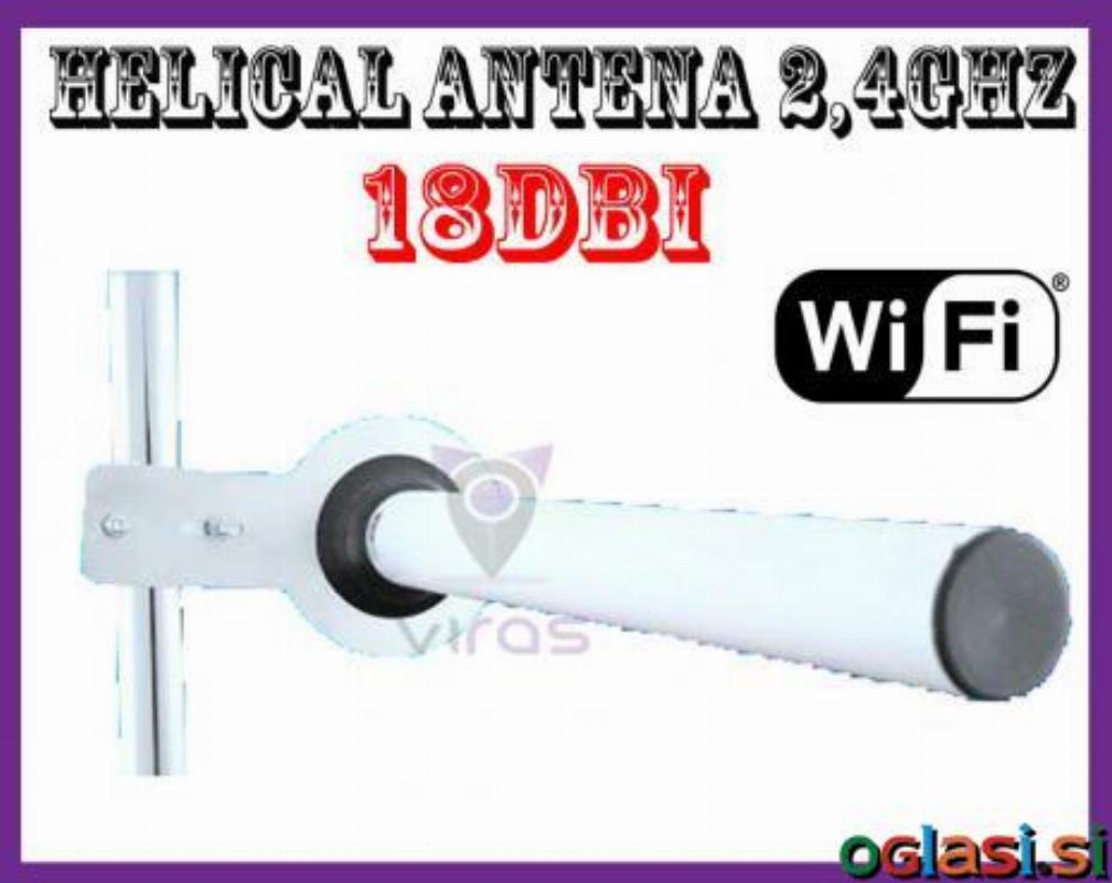 HELICAL 18 dB USMERJENA ANTENA WiFi WLAN 2,4Ghz